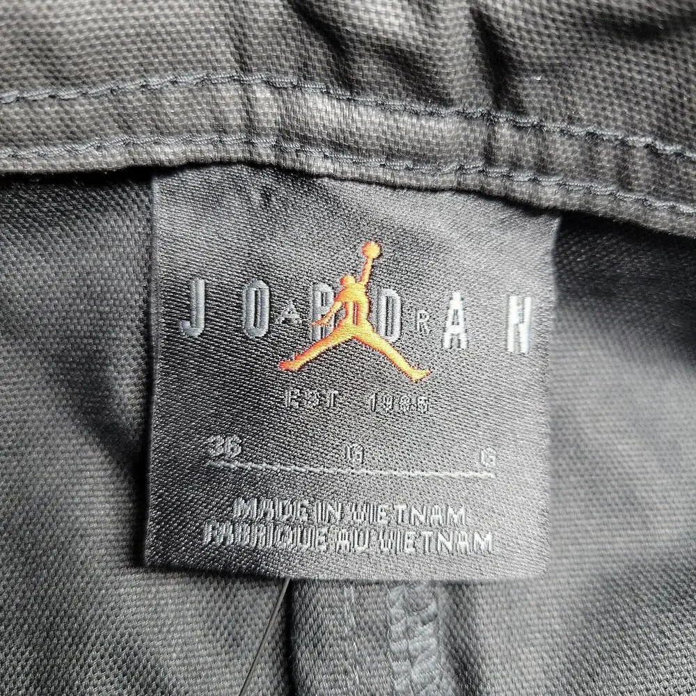 NWT Jordan Nike x Cactus Jack Shorts Men Size 36 Black Coated Waxed Travis Scott
